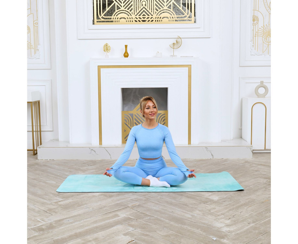 Коврик для фитнеса и йоги DFC Meditation Deluxe, 183x68x0,5 см, Lotus