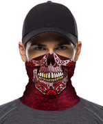 Бандана-труба с черепом Skully Mexican skull red paisley