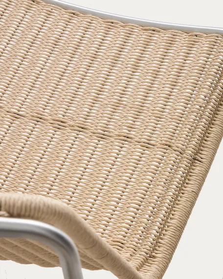 Уличное кресло Tavari из бежевой веревки и стали