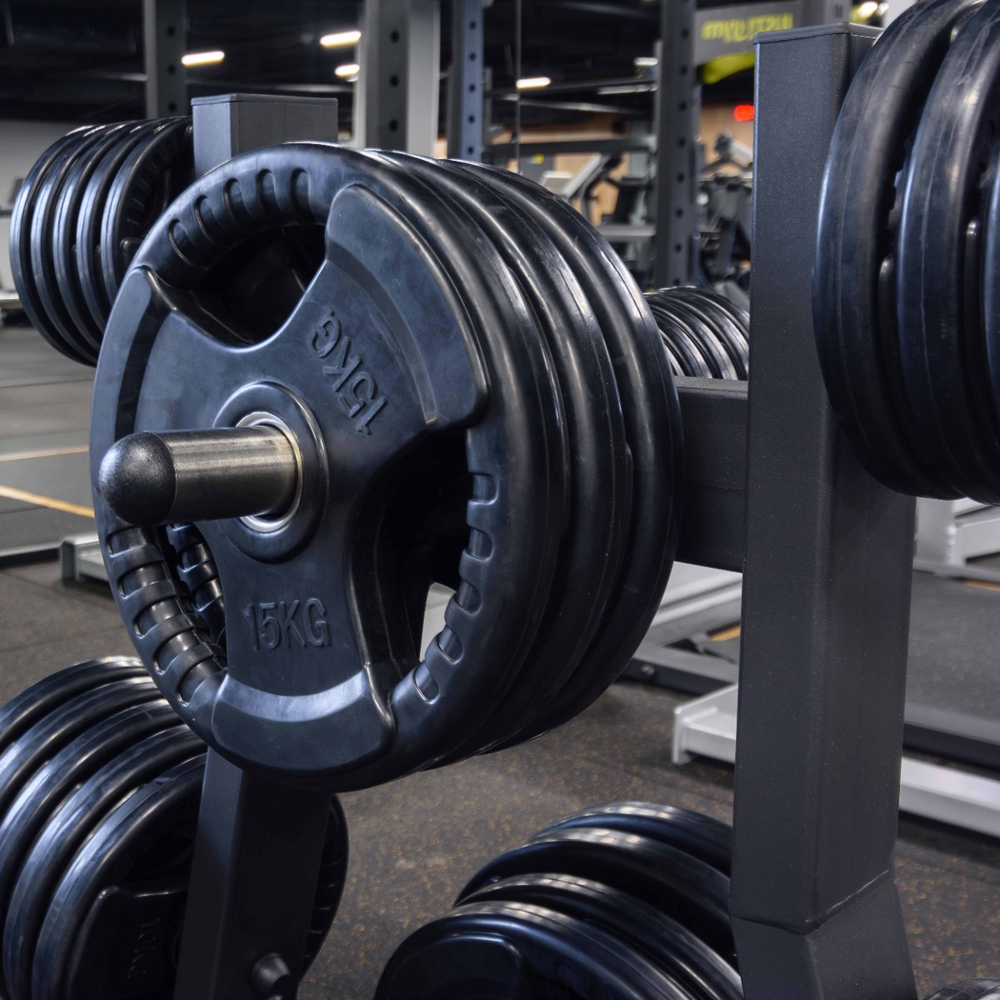 Диск обрезиненный 3 HANDLE черный D51 мм PROFI-FIT 20 кг