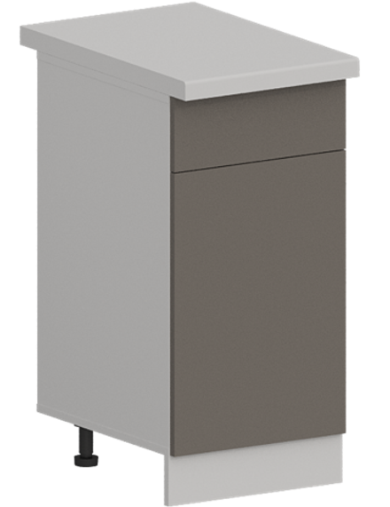 Кухня Модуль ШН1Я 400 Белый / Грей Софт