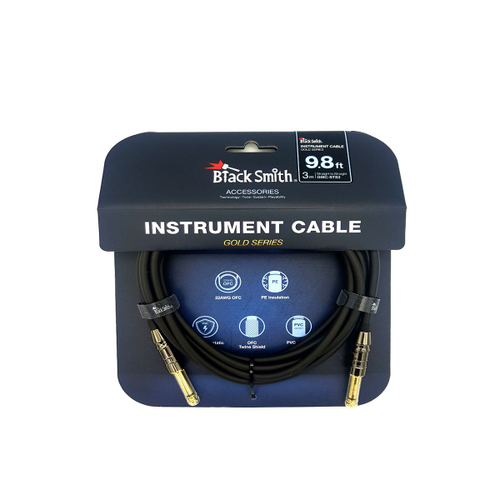 BlackSmith Instrument Cable Gold Series 9.8ft GSIC-STS3
