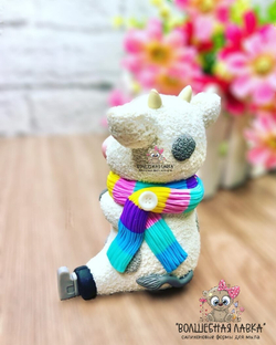 Силиконовая форма Бычок в шарфе