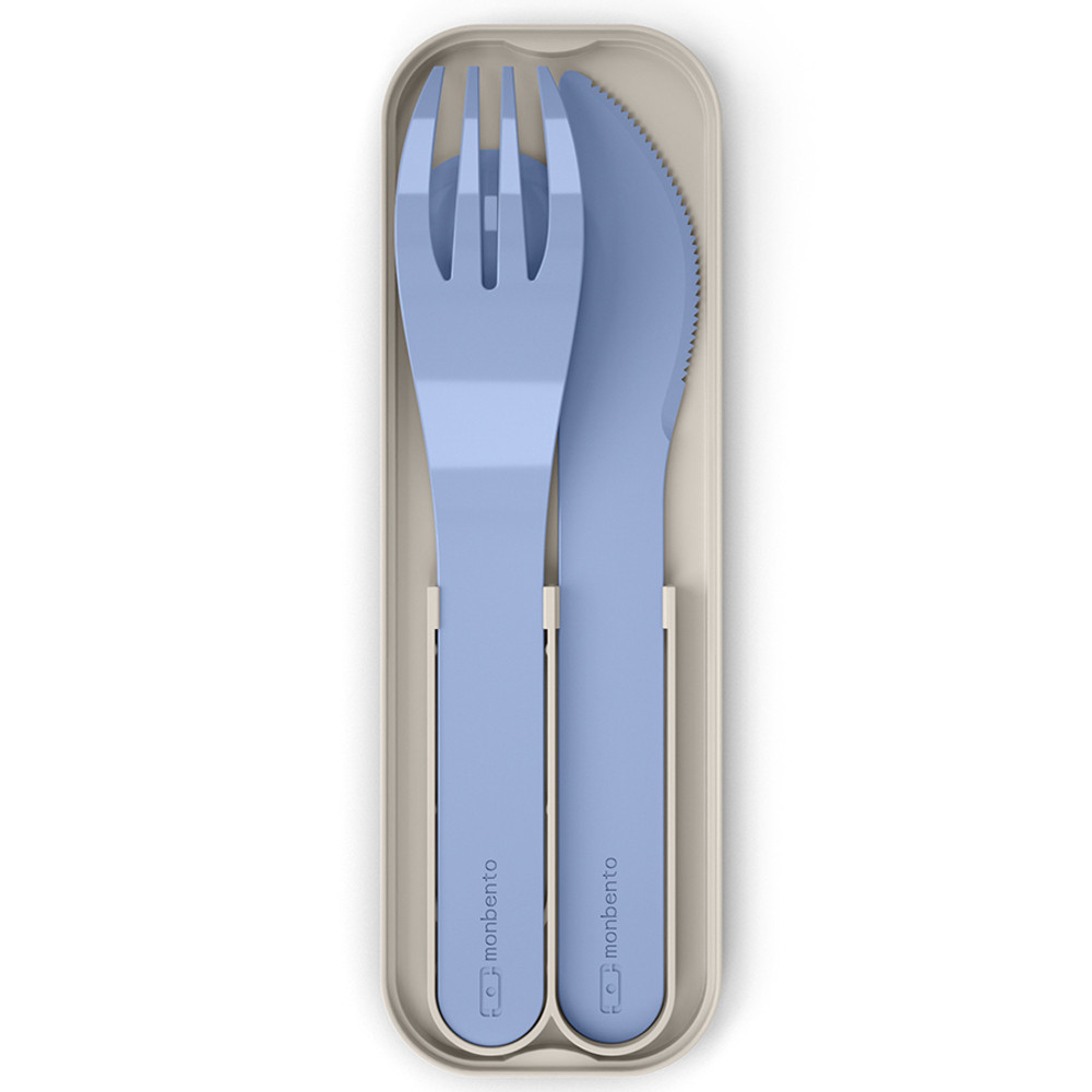 Набор из 3 столовых приборов в футляре mb pocket, bleu infinity