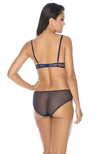 Трусы-слип Caty из эластичной сетки (Размер: 38) (Цвет: темно-синий)