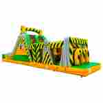 Коммерческая надувная полоса препятствий «Радиация», 18×3×4 м