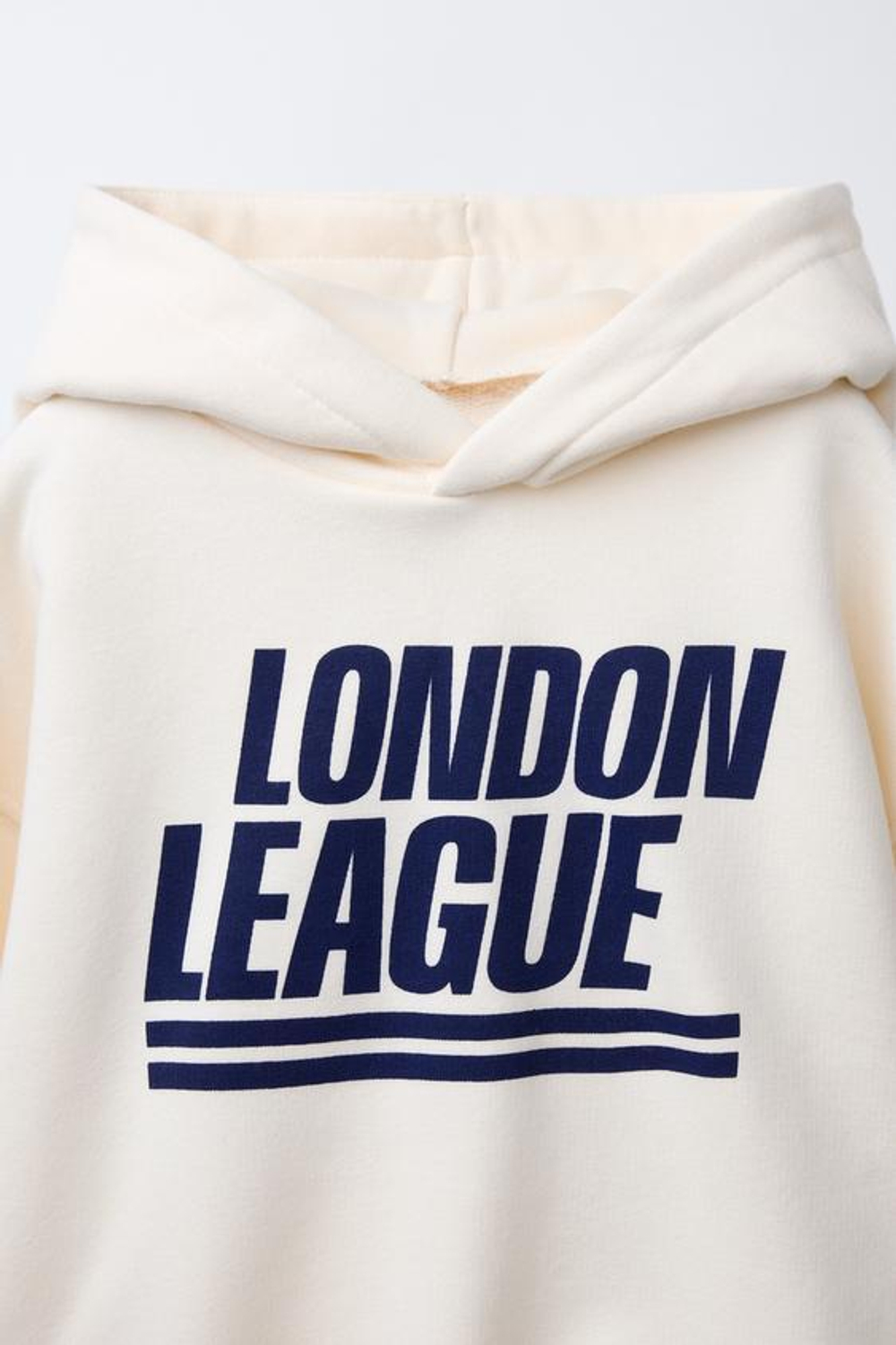 ZARA ХУДИ С НАДПИСЬЮ, ЖЕЛТОВАТО-БЕЛЫЙ