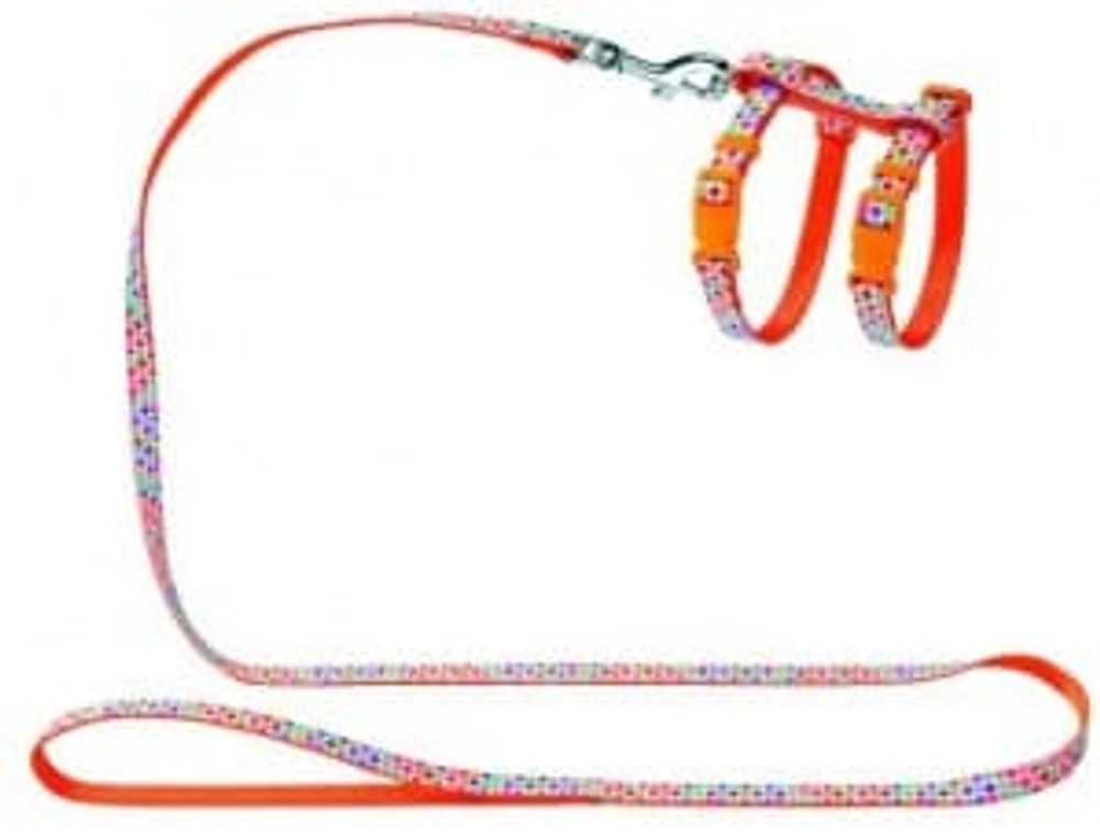 Шлейка для кошек 10 мм с рисунком  (28730)