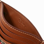 COACH Disney Collaboration Card Case Jacquard With Pebbled Leather Card Holder Unisex Brass Khaki