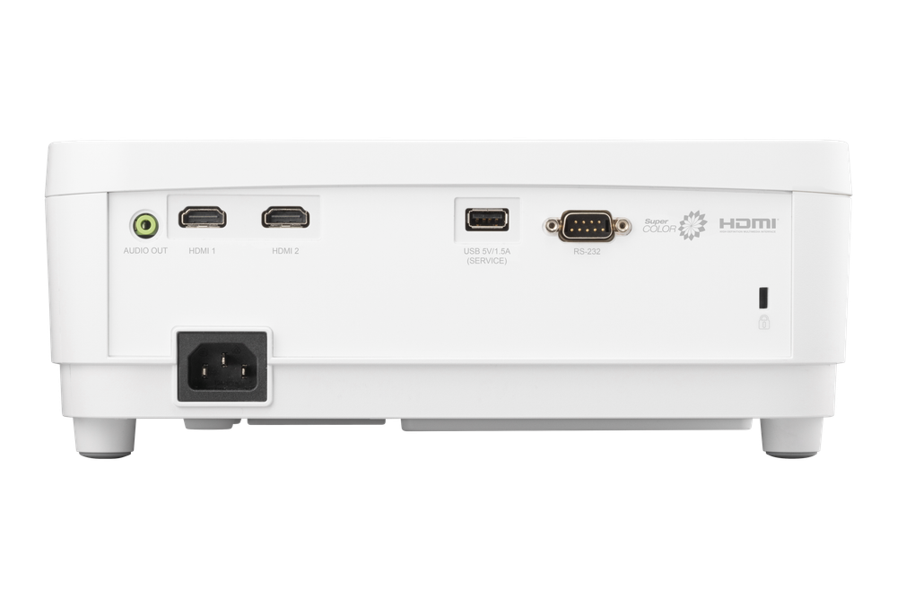 Задняя панель проектора PX700HDH – удобное расположение разъемов для постоянного подключения.