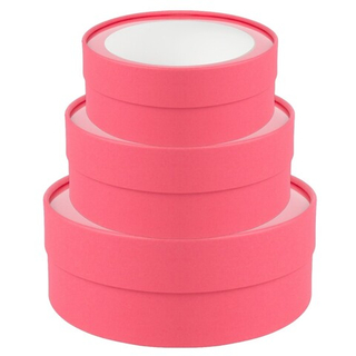 Коробка Круг с окном  21*11см.Каралловый 1шт.