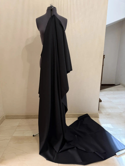 Костюмная однотонная шерсть (Marzotto, 100%шерсть, Антрацитовый бархат, 150, 290 гр/м2)