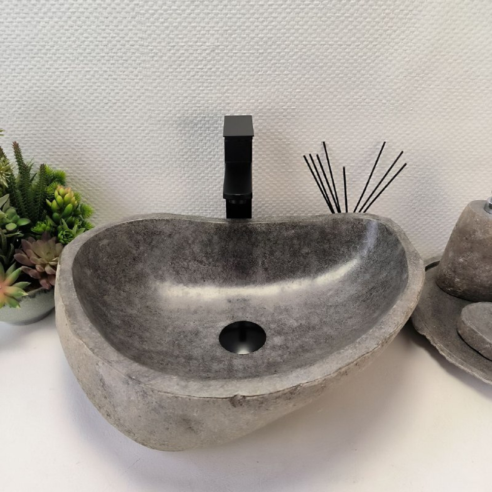 Раковина из речного камня RS-63306 (50*38*16) 0122