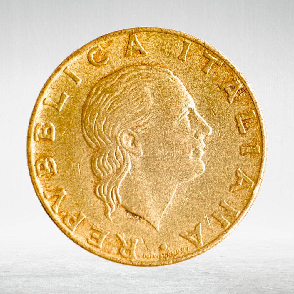 Italy 200 Lire 1991 R "Woman Head – Standard Issue", XF