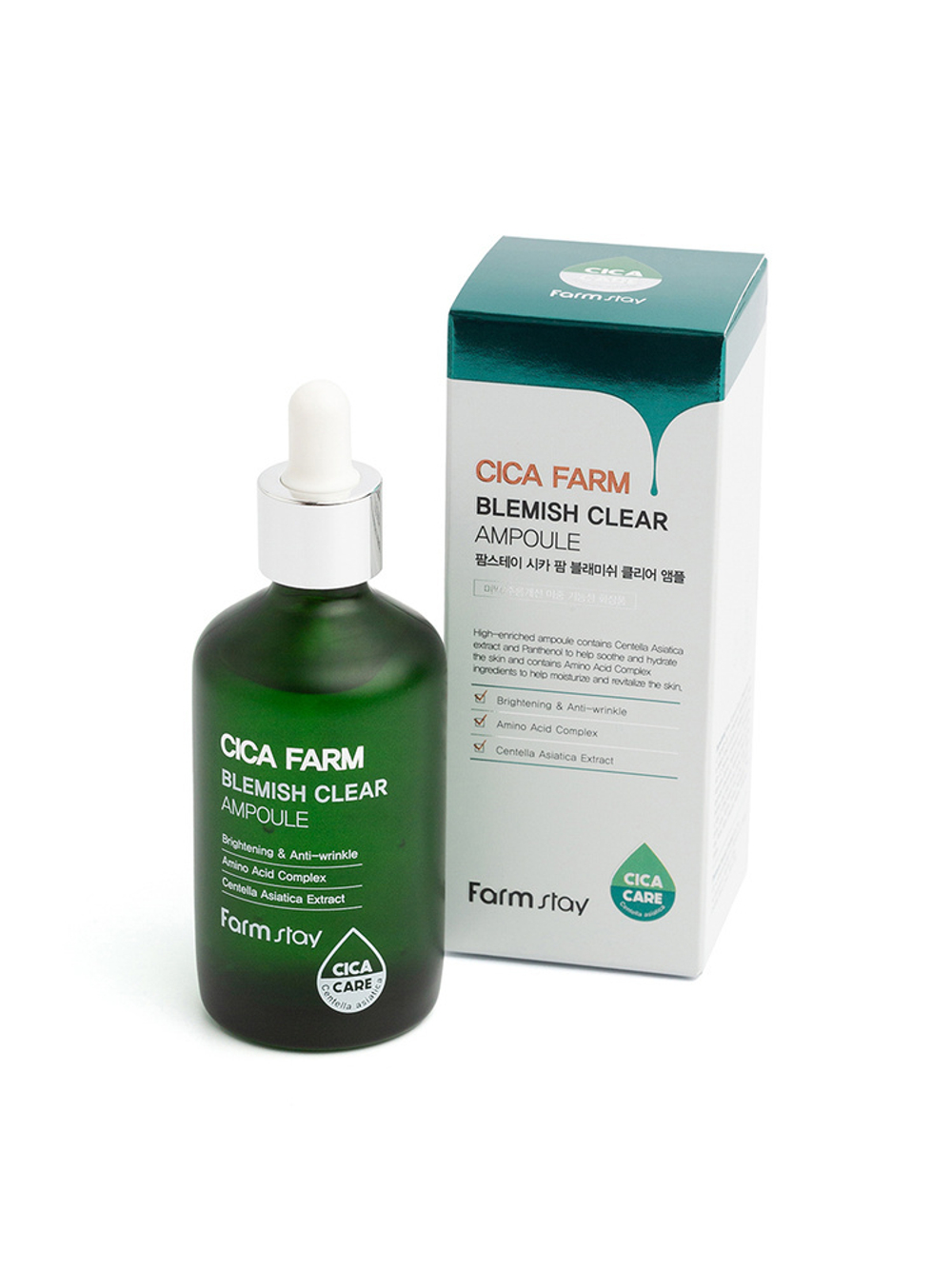 FarmStay Эссенция ампульная с центеллой против несовершенств кожи - Cica farm ampoule, 100мл, шт