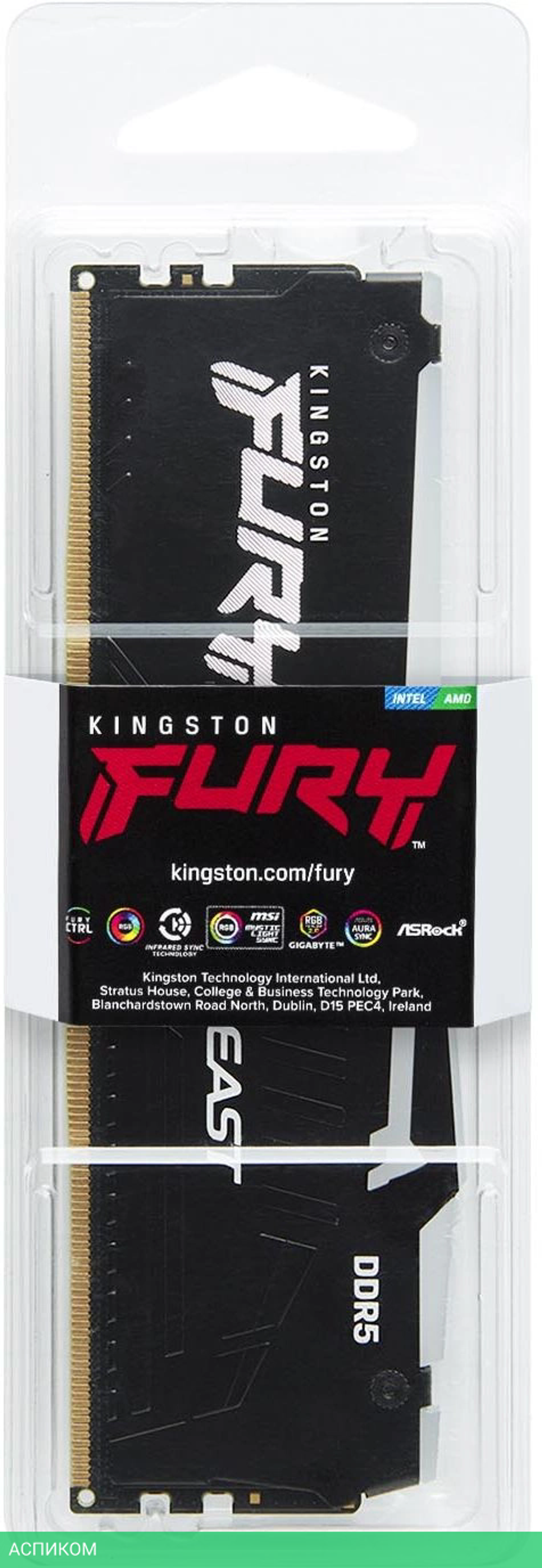 Оперативная память Kingston Fury Beast 32GB DDR-5 RGB (KF560C36BBEA-32)