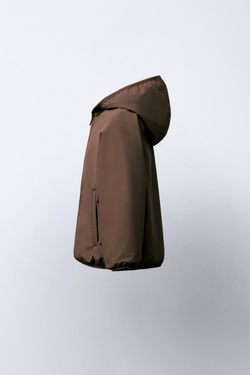 ZARA ДВУСТОРОННЯЯ КУРТКА ИЗ ПОЛАРФЛИСА, КОРИЧНЕВЫЙ