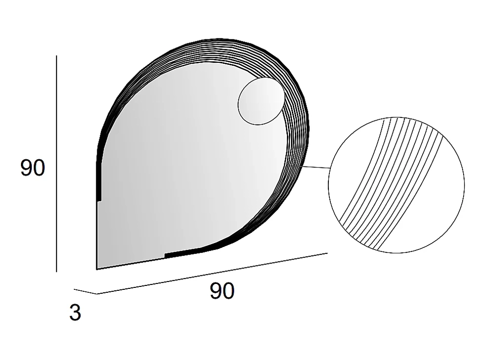 Зеркало с LED подстветкой Cezares 45012 90x90