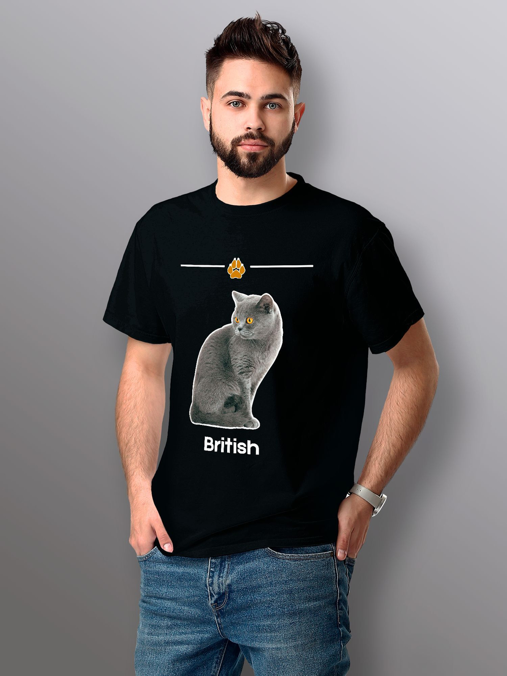 Футболка британская кошка