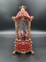 Фонарь новогодний светящийся музыкальный красный сеть/батарейки QW807