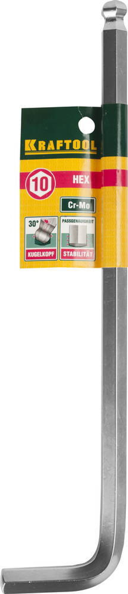 KRAFTOOL Hex 10, длинный имбусовый ключ (27437-10)
