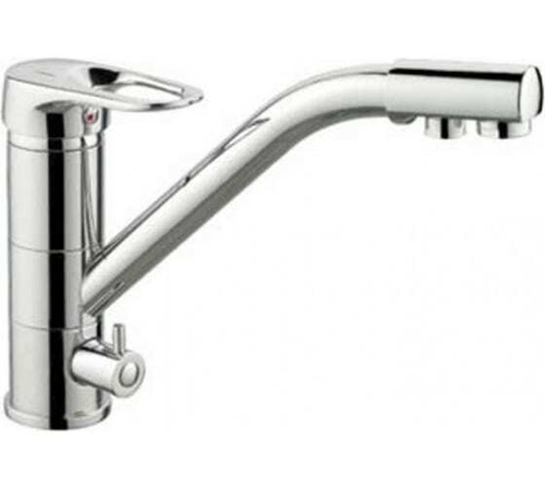 Смеситель для кухни Фрап F4304 подключ. к фильтру питьевой воды нерж сталь, серебристый