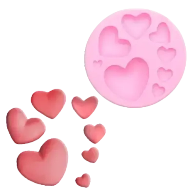 Молд силиконовый «Сердца», 7,5×7,5 см