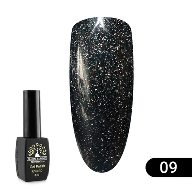 Гель лак Disco Gel Shine Spectrum, Global Fashion, светоотражающий, 8 мл 09