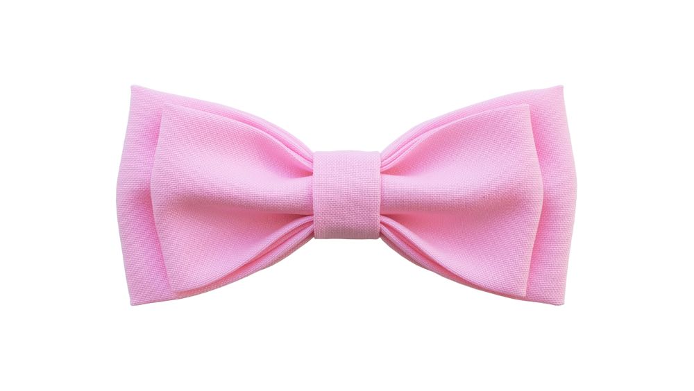 Однотонный галстук - бабочка (светло-розовый)