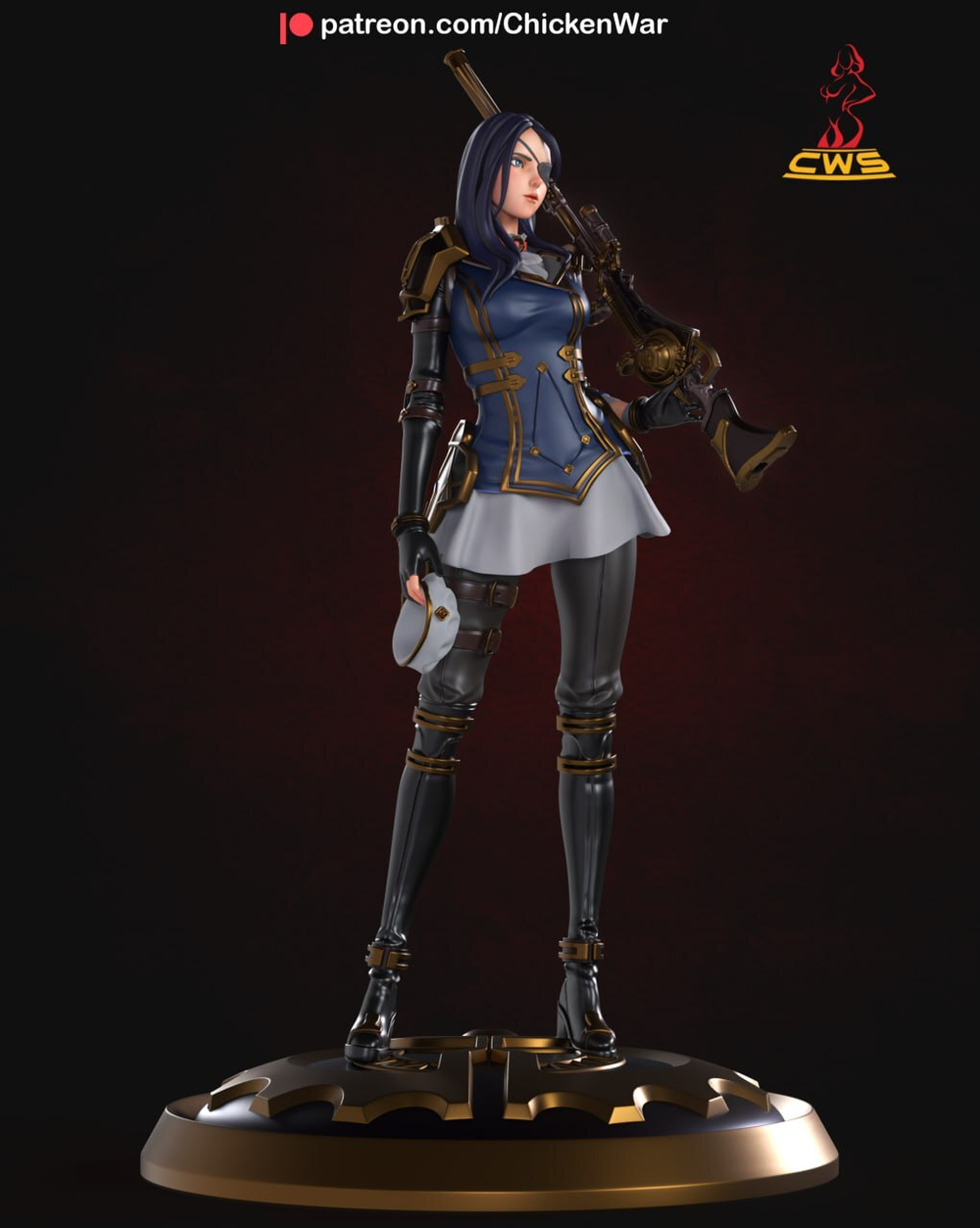 Кейтлин Аркейн Лига легенд Фигурка