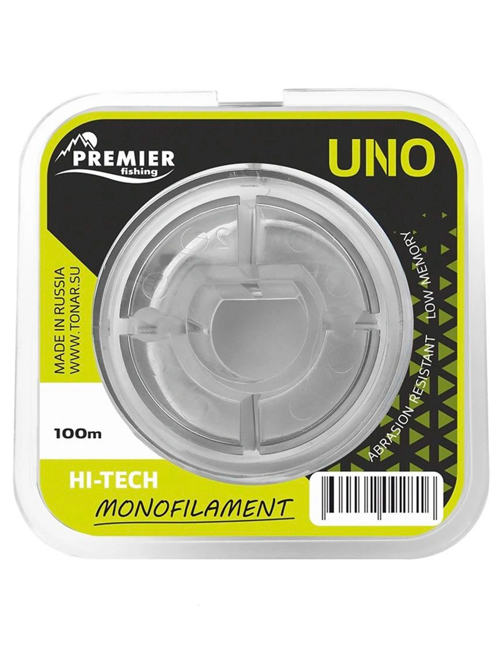 Леска для рыбалки Premier Fishing UNO F.Yellow Nylon 0,18mm/100m (PR-U-Y-018-100)