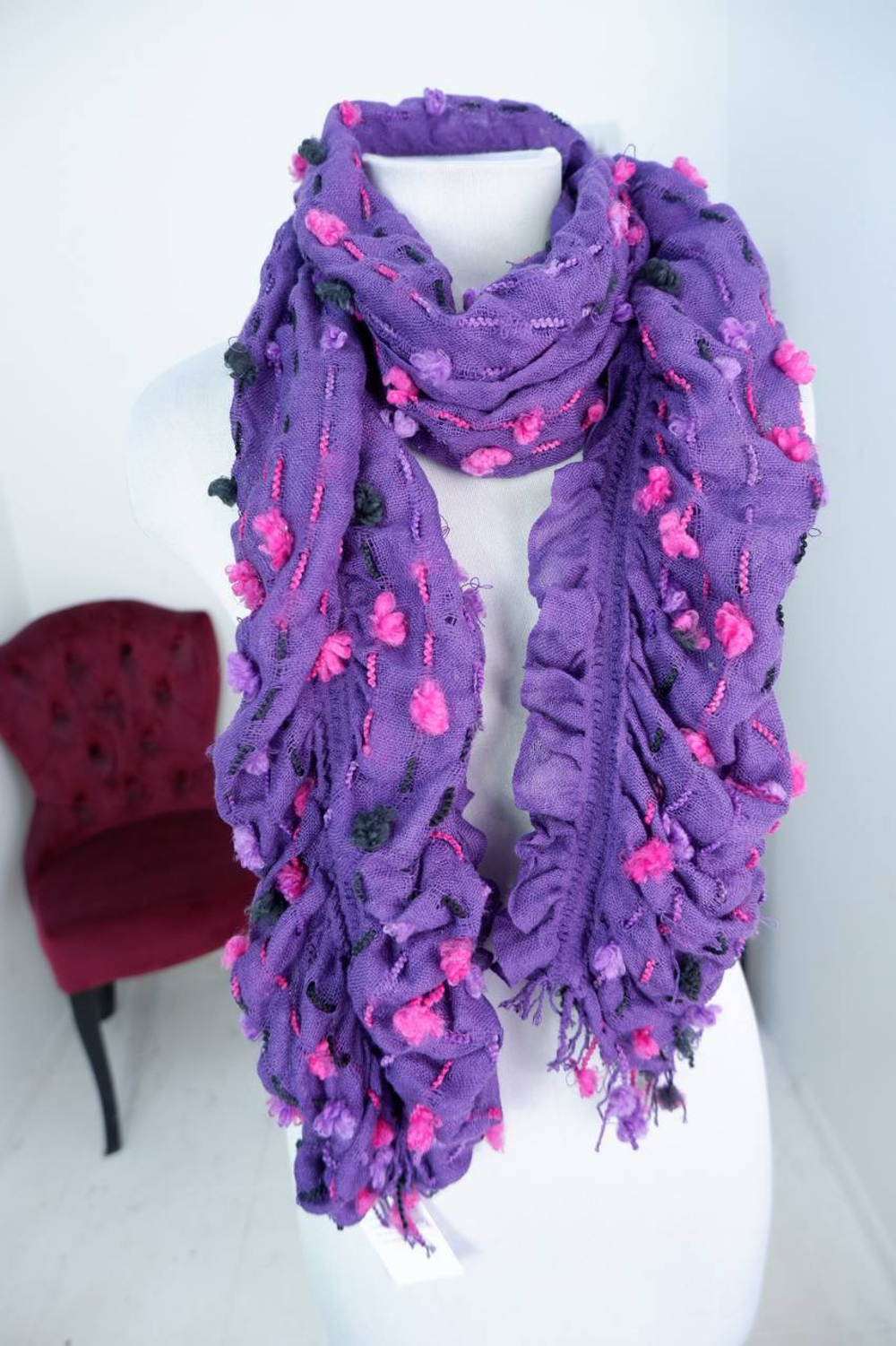 Палантин с цветочками