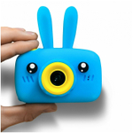 Детский цифровой фотоаппарат камера в форме зайчика (Голубой)