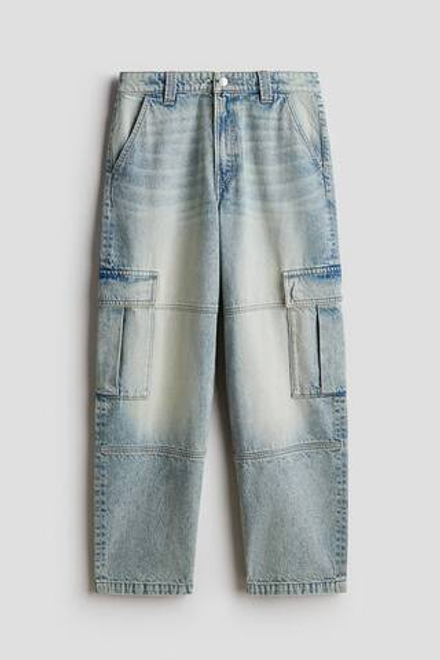 H&M Джинсы-карго, голубой