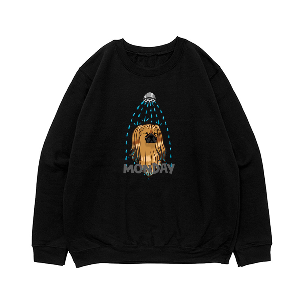 Свитшот "Пекинес в понедельник"