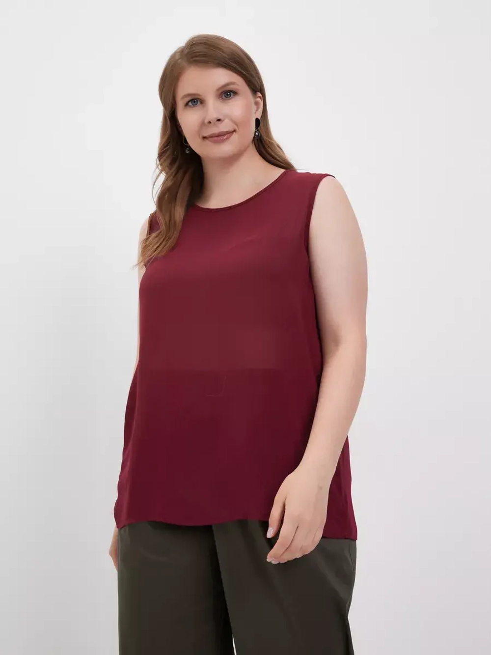 Майка, топ под пиджак однотонная