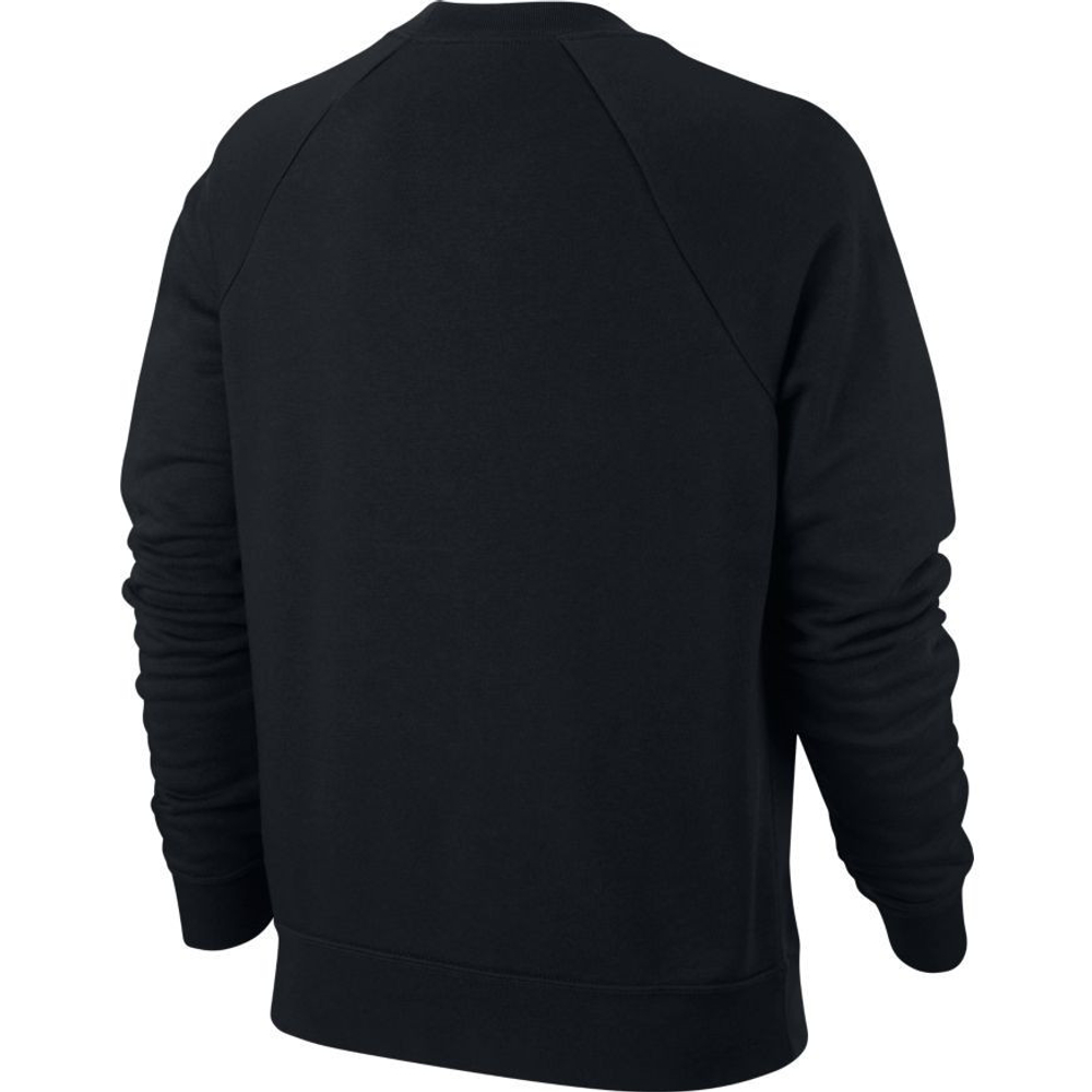 Женская Кофта теннисная Nike Essential Crew Fleece - черный