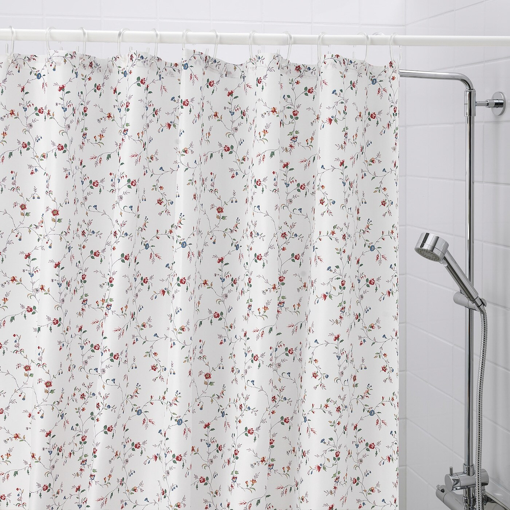 Штора для ванной IKEA LJUSOGA (ЛЮСЕГА), Разноцветный, 180х200 см