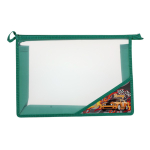 Папка А4 на молнии, прозр.пластик, дизайн на уголке, 60мм, микс 12 (Basir)