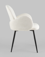 Стул обеденный Wave букле белый