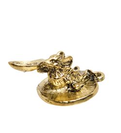 AM-3320 Фигурка кошельковая «Мышка с ложкой» (латунь)