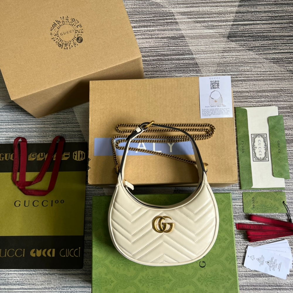 Gucci GG Marmont Half-Moon-Shaped Bag