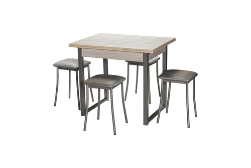 Комплект: Стол Алан Наоми с табуретами ТН мет./Бенгал серый