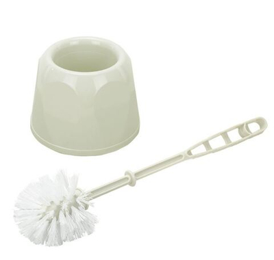 Ерш для унитаза с подставкой стандартной, "Блеск", цвет мраморный/белый ротанг, IDEA, 601318