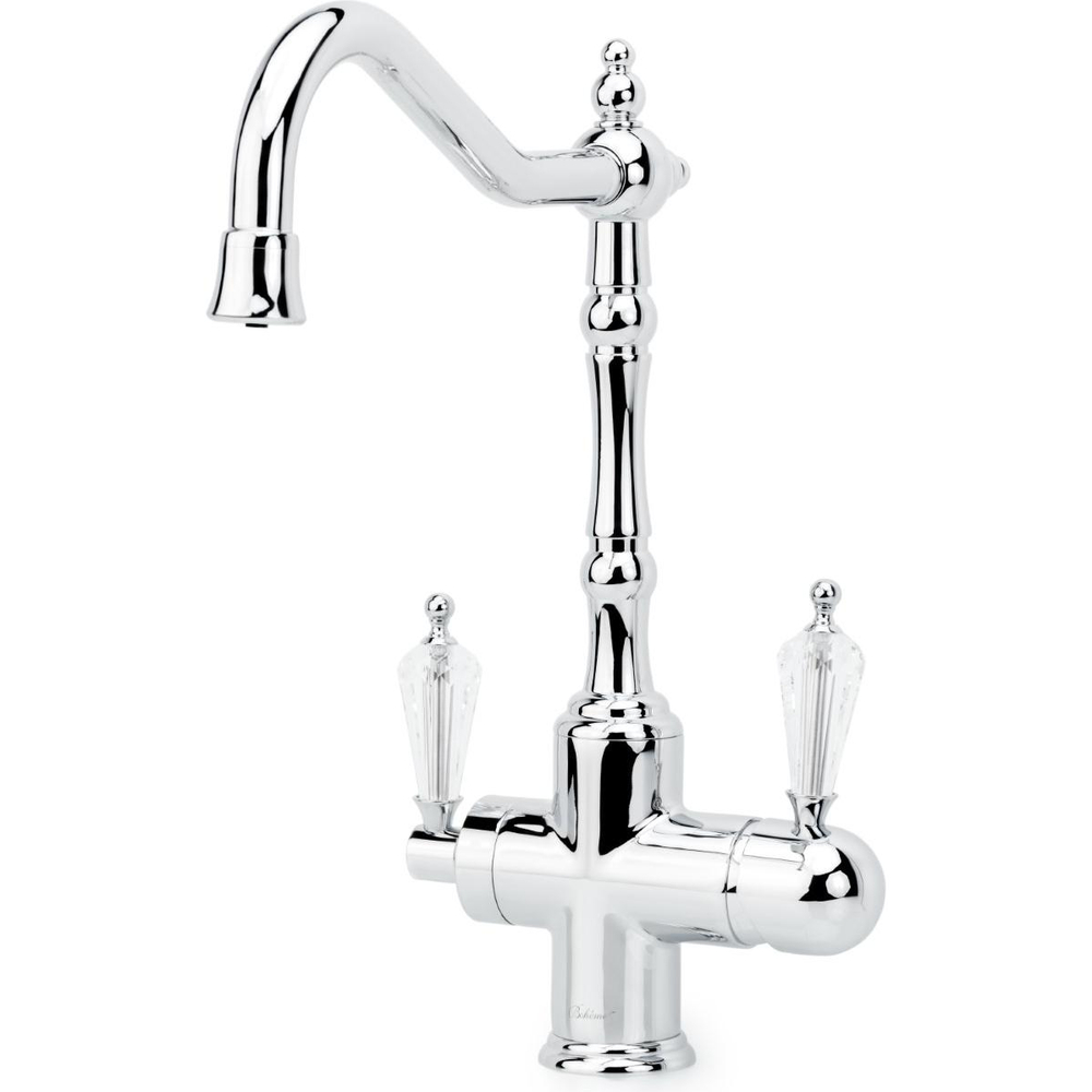 Смеситель для кухни Boheme TRADIZIONALE CHROMO 113-SW Хром, с кристаллом Swarovski