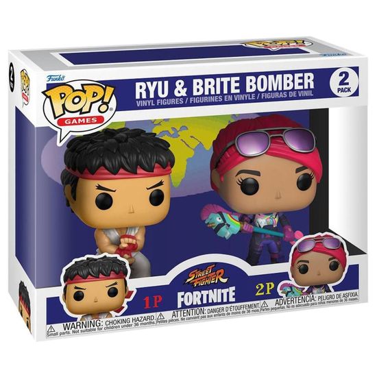 Фигурка Funko POP! Games Fortnite Ryu & Brite Bomber 2PK 61189