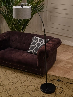 Торшер напольный c абажуром из ткани