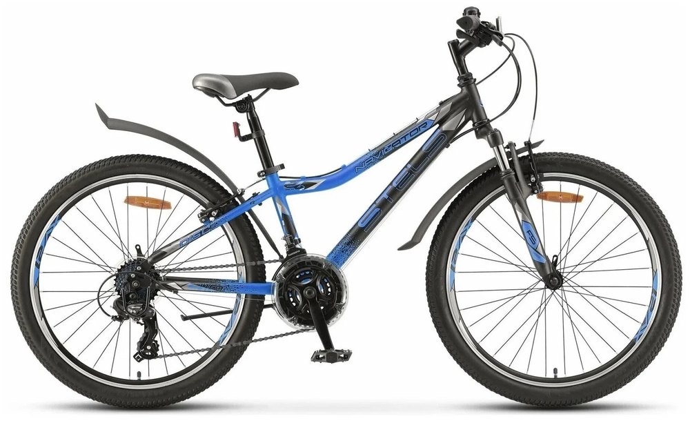 Велосипед 24" Stels Navigator 410 V 21ск. V010 (2023), черный синий
