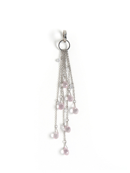 Моносерьга "Chandelier Pink" Silver