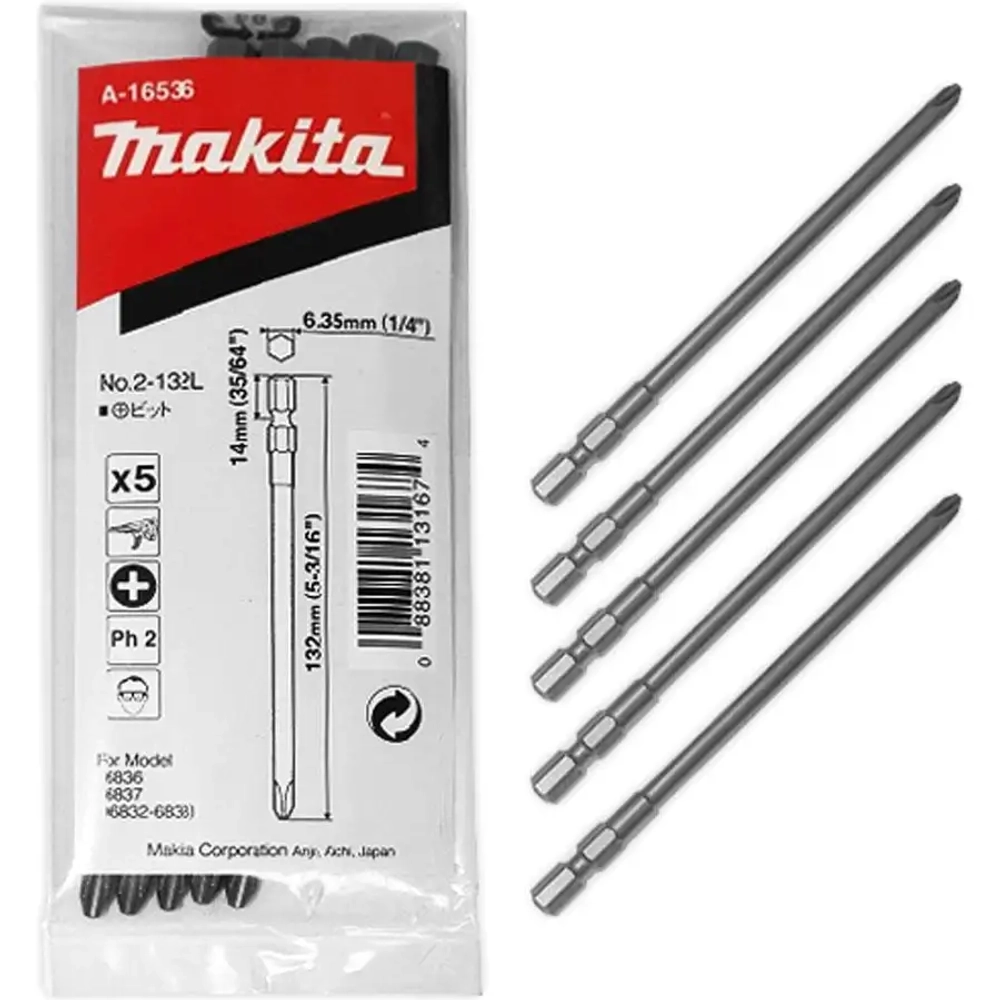 Насадка для шуруповёрта PH2 132 мм Makita A-16536